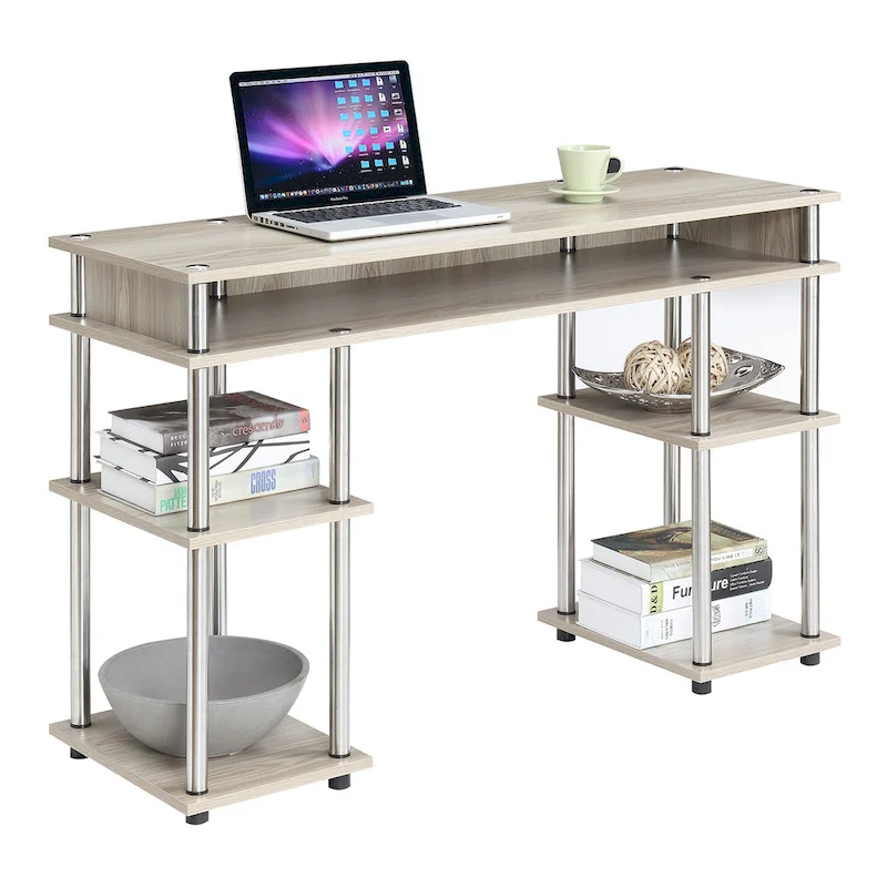 Convenience Concepts Designs2Go No Tools Student Desk with Shelves