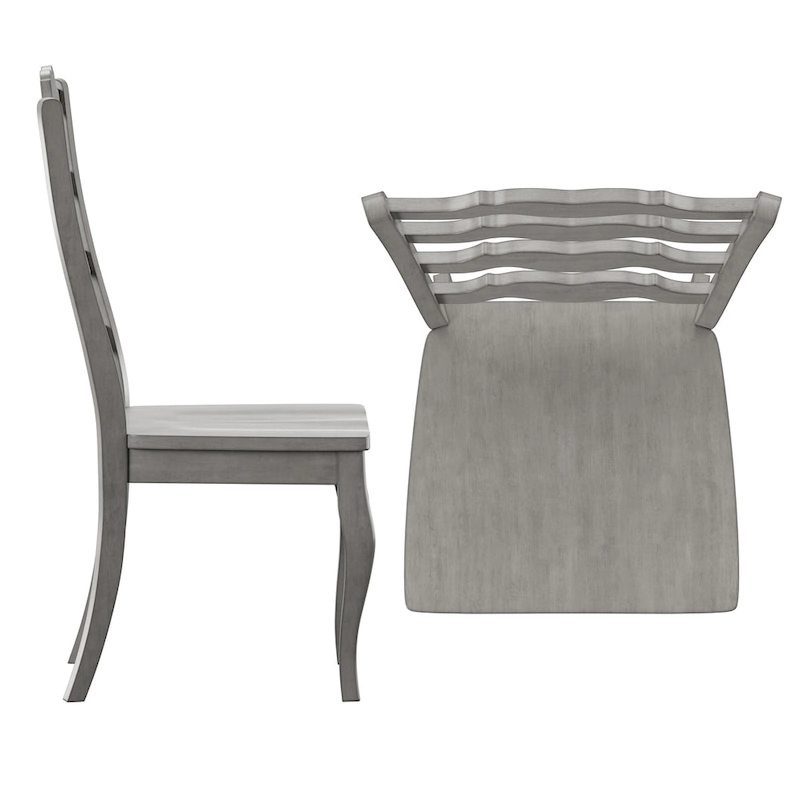Ronda French Ladder Back Wood Dining Chairs (Set of 2)