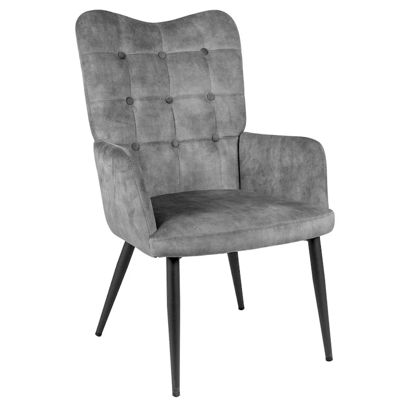 High-back Button Tufted Wingback Accent Chair
