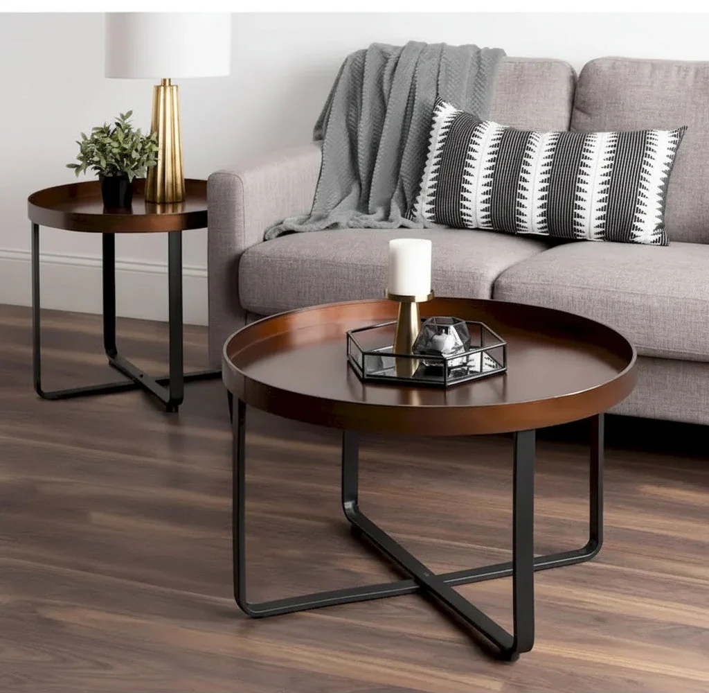 Round Modern Coffee Table - 28 Diameter