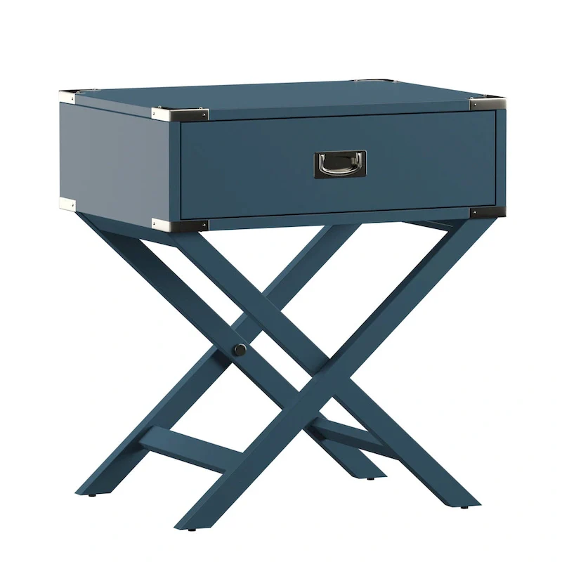 Kenton II X Base Wood Accent Campaign Table iNSPIRE Q Modern