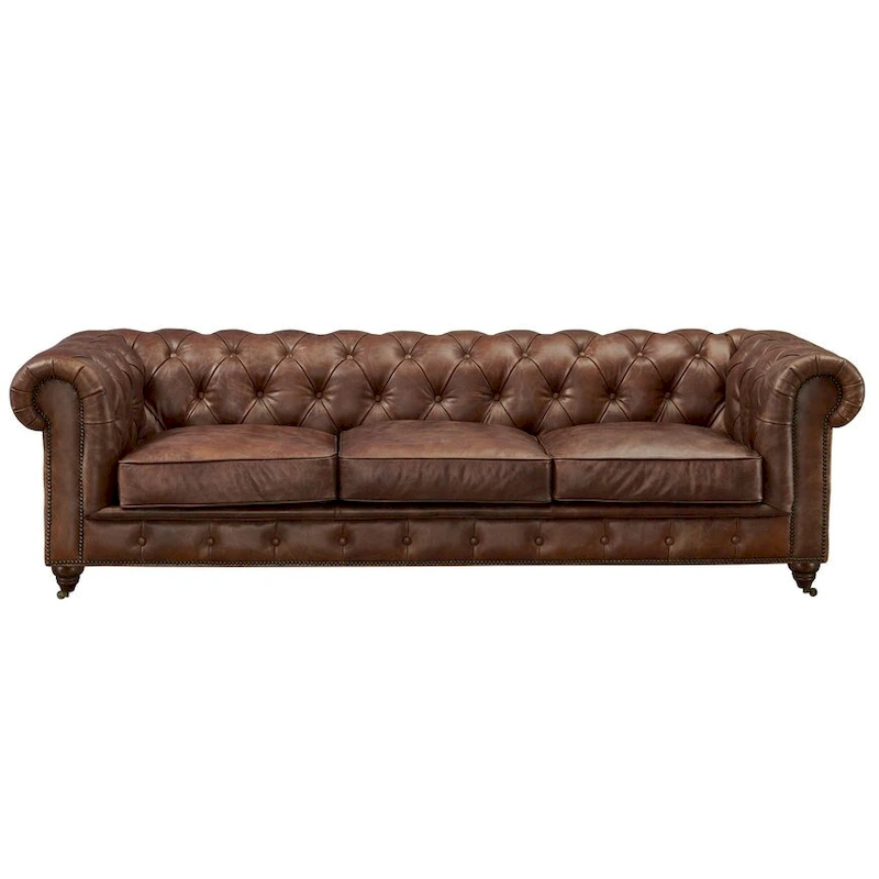 Century Chesterfield Sofa - Light Chestnut Leather