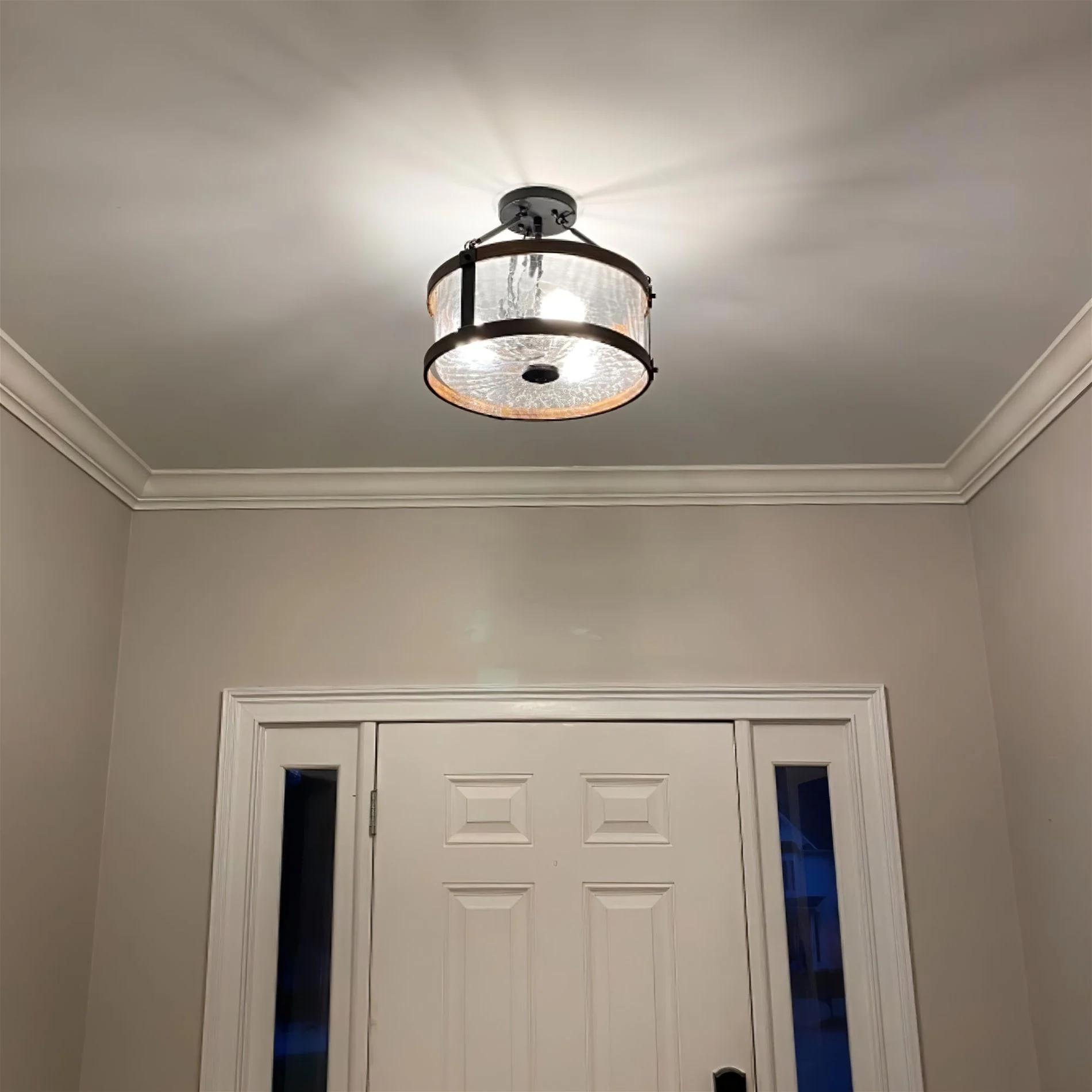 Hadley 14 3-Light Modern Farmhouse Semi-Flush Mount Ceiling Light