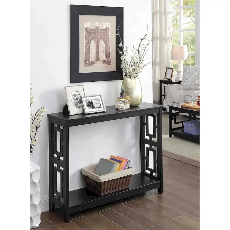 Convenience Concepts Town Square Console Table with Shelf