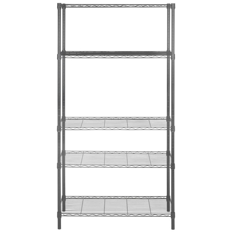Storage Cherri 5-Tier Chrome Wire Adjustable Rack - 35.4 x 17.7 x 70.9 - 35Wx18Dx71H