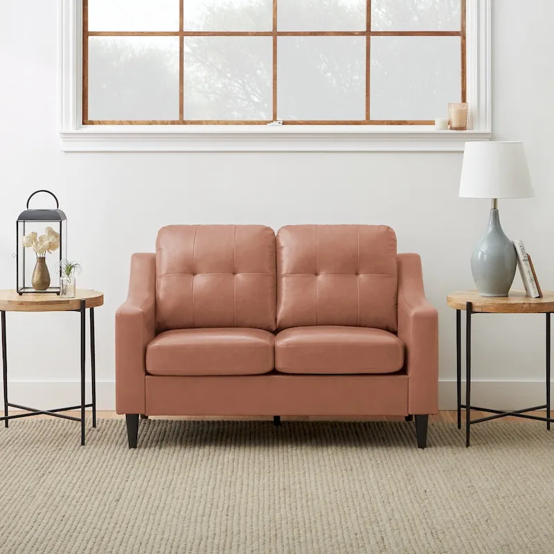 Brookside Ellen 54 Upholstered Scooped Arm Loveseat