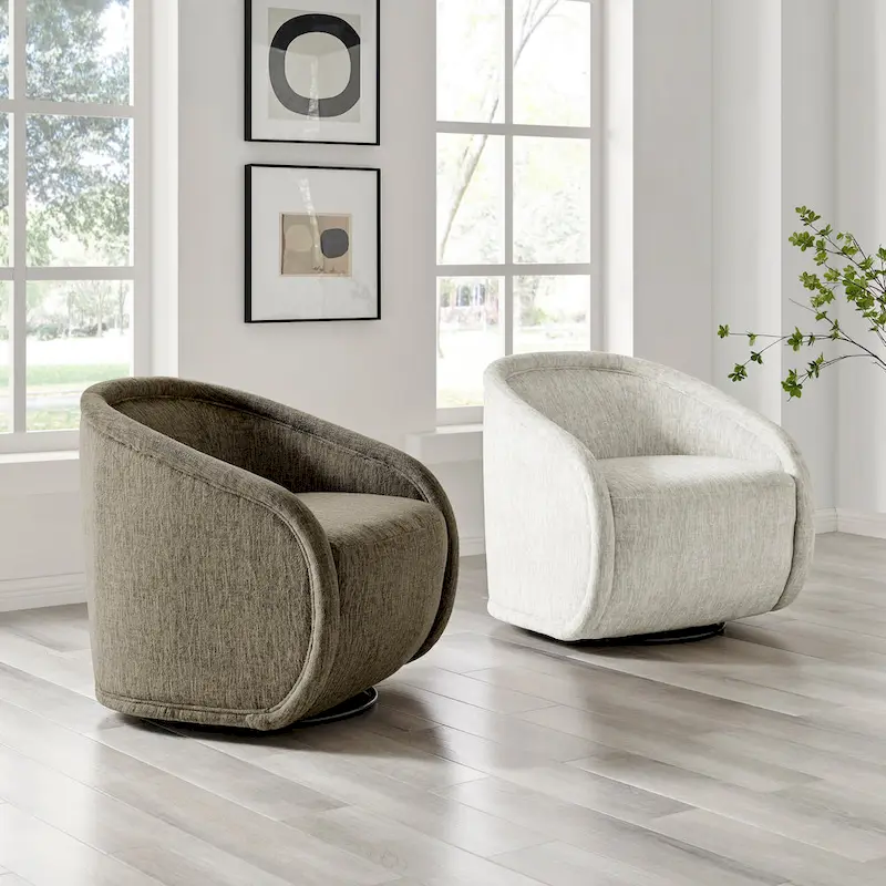 Margareth Fabric Swivel Accent Arm Chair