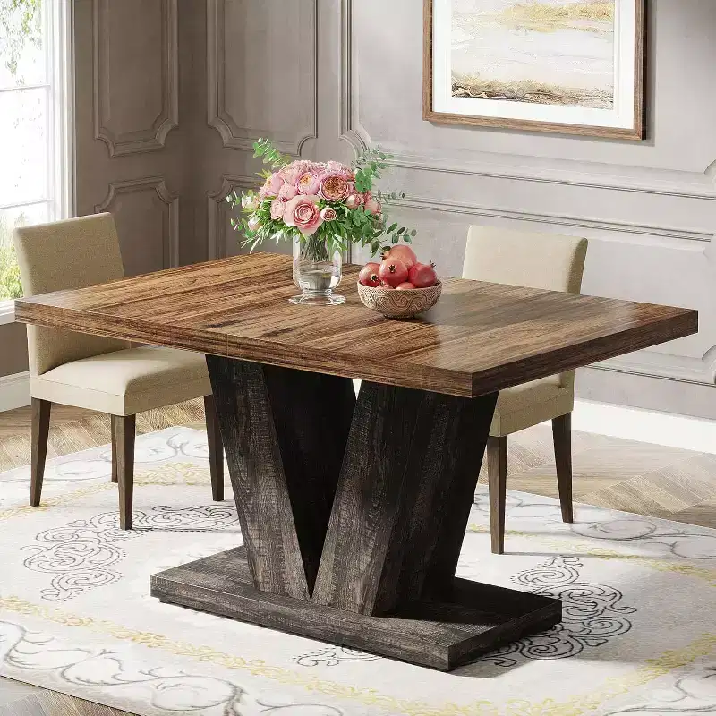 Lantine 47.24-Inch Farmhouse Wooden Dining Table