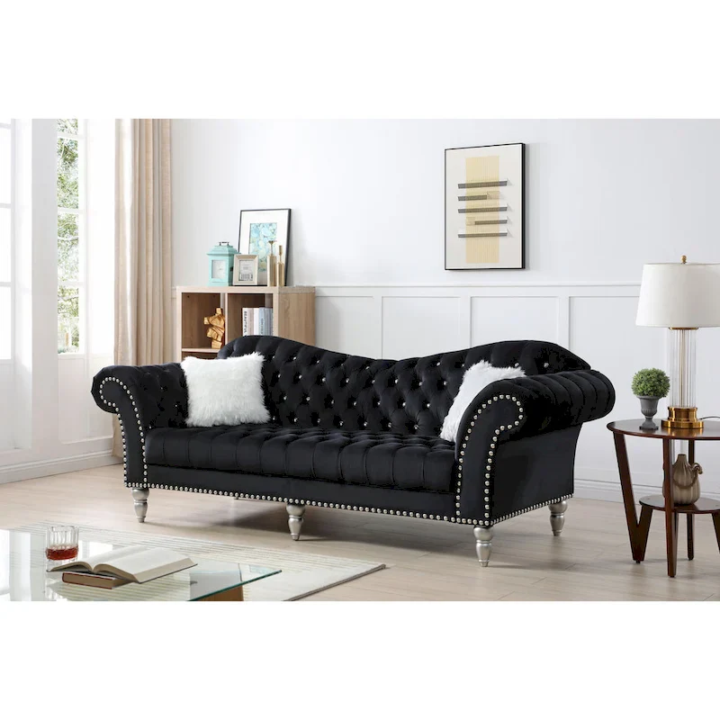 Wilshire Velvet Tufted Sofa