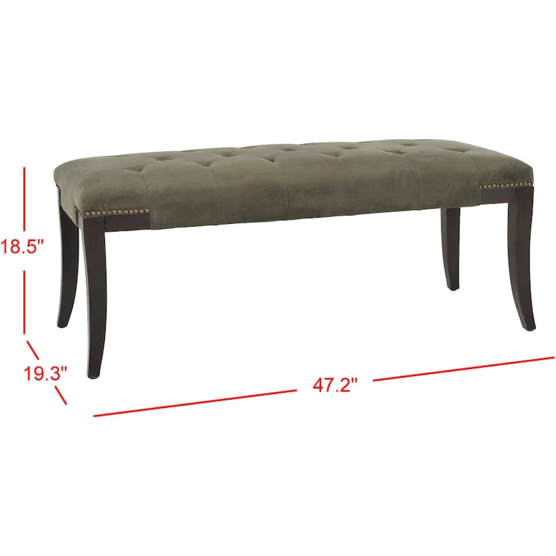 Tufted Nailhead Bench 48