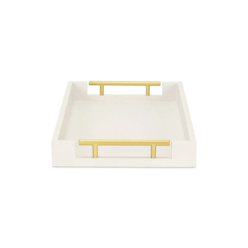 Lusan Faux Shagreen Tray with Handles