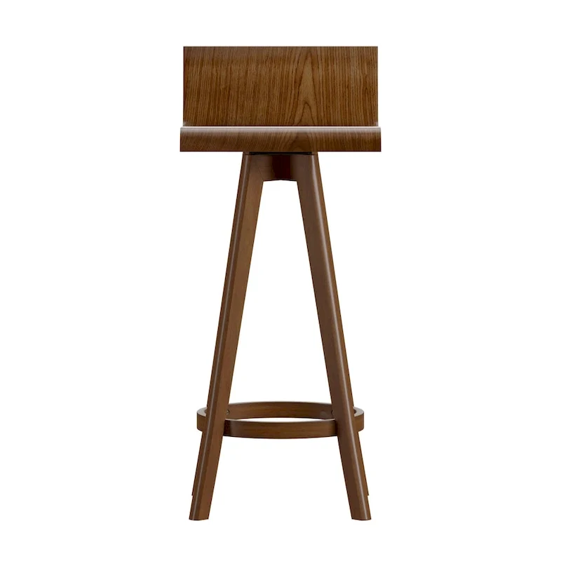 Mid-Century Modern Swivel Wood Stool