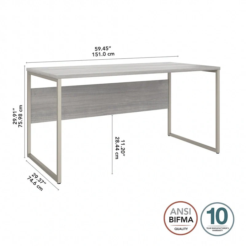 Hybrid 60W x 30D Computer Table Desk by Bush Business Furniture