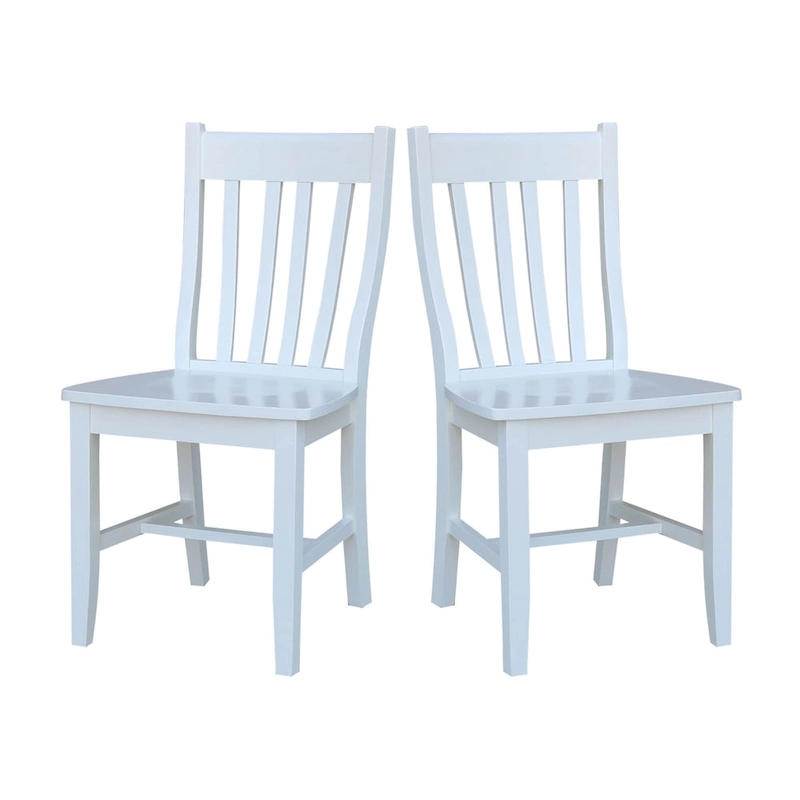 Copper Grove Quince Solid Wood Schoolhouse Chairs, Set of 2