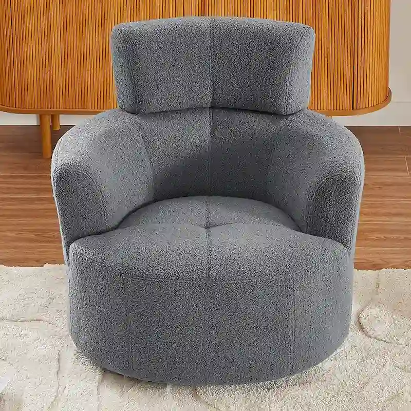360Swivel Chair Upholstered Accent Barrel Chair