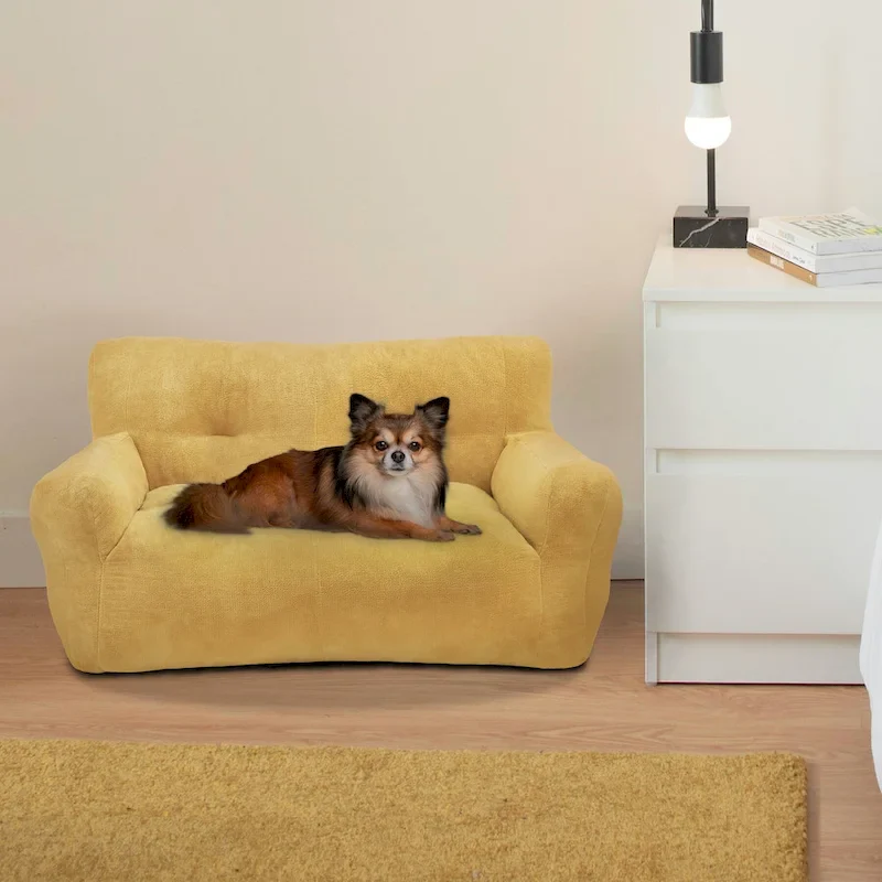 MCombo Pet Couch Sofa Bed Dog Bed for Small Medium Dogs, Fabric 0374