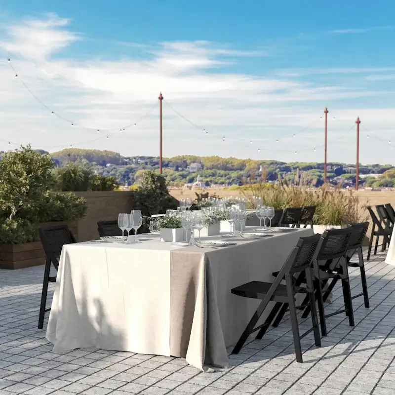 2 Pack Commercial Cane Rattan Folding Chairs - Wood Backs and Seats