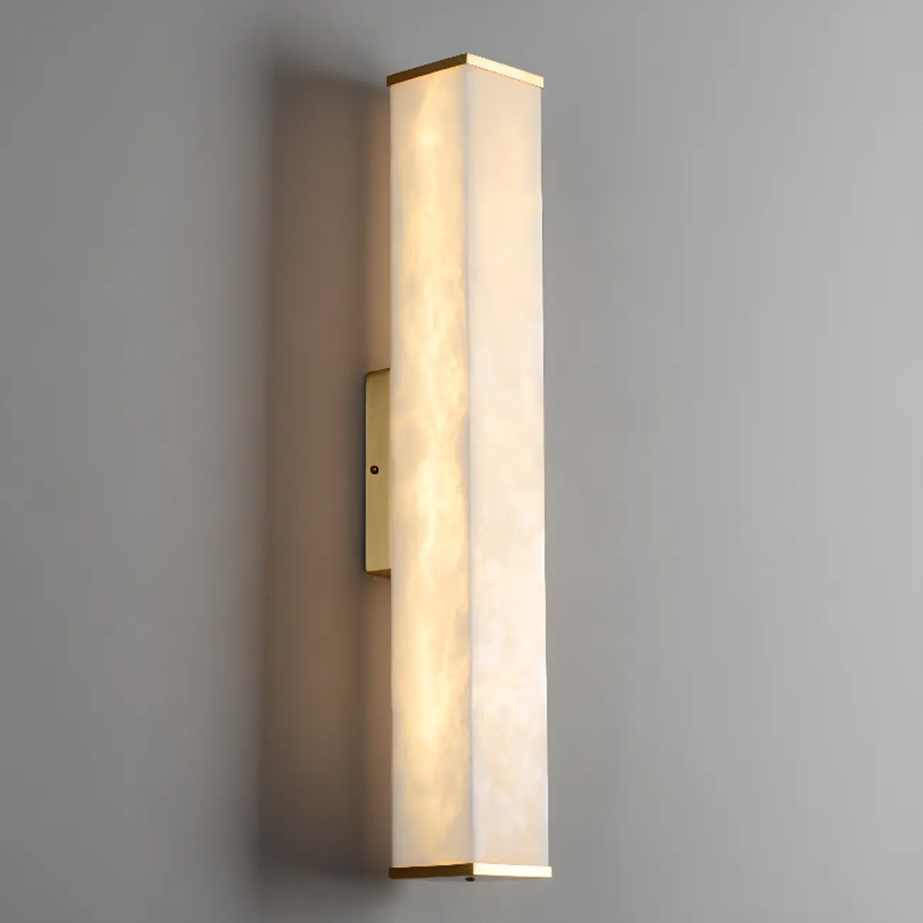 Modern Metallic Rectangular Tri Color Light Metal Wall Lght