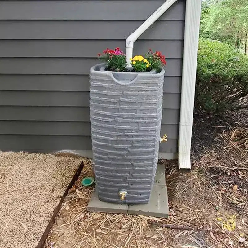 Good Ideas Impressions Riverwalk 50 Gallon Rain Saver, Dark Granite (4 Pack)