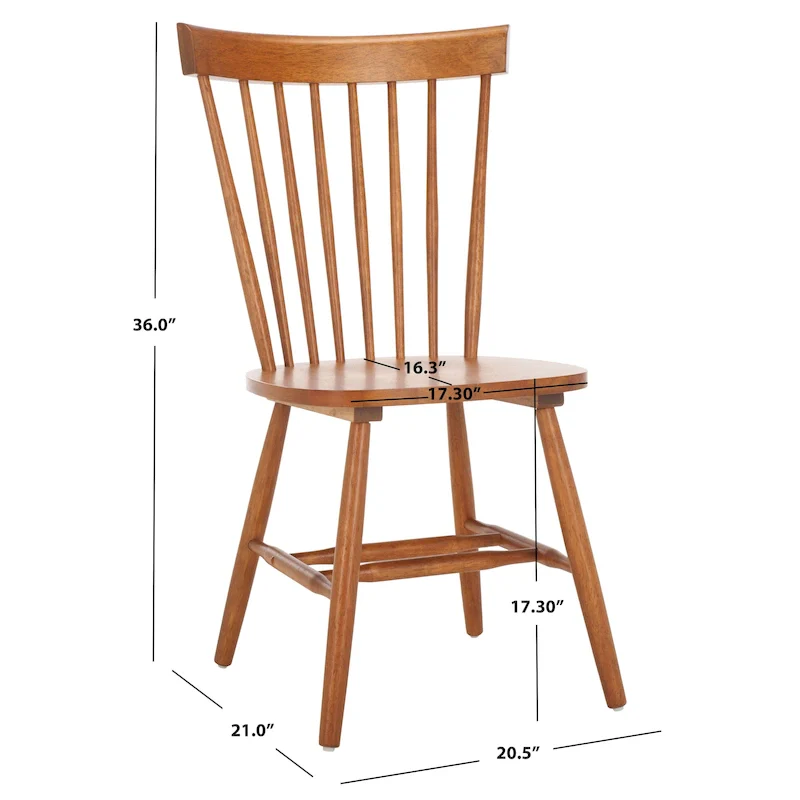 SAFAVIEH Suhair Spindle Farmhouse Dining Chair (Set of 2) - 20.5 x 21 x 36 - 21W x 21D x 36H