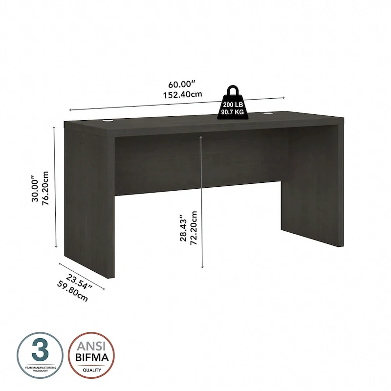 Echo 60W Credenza Desk by Bush Business Furniture