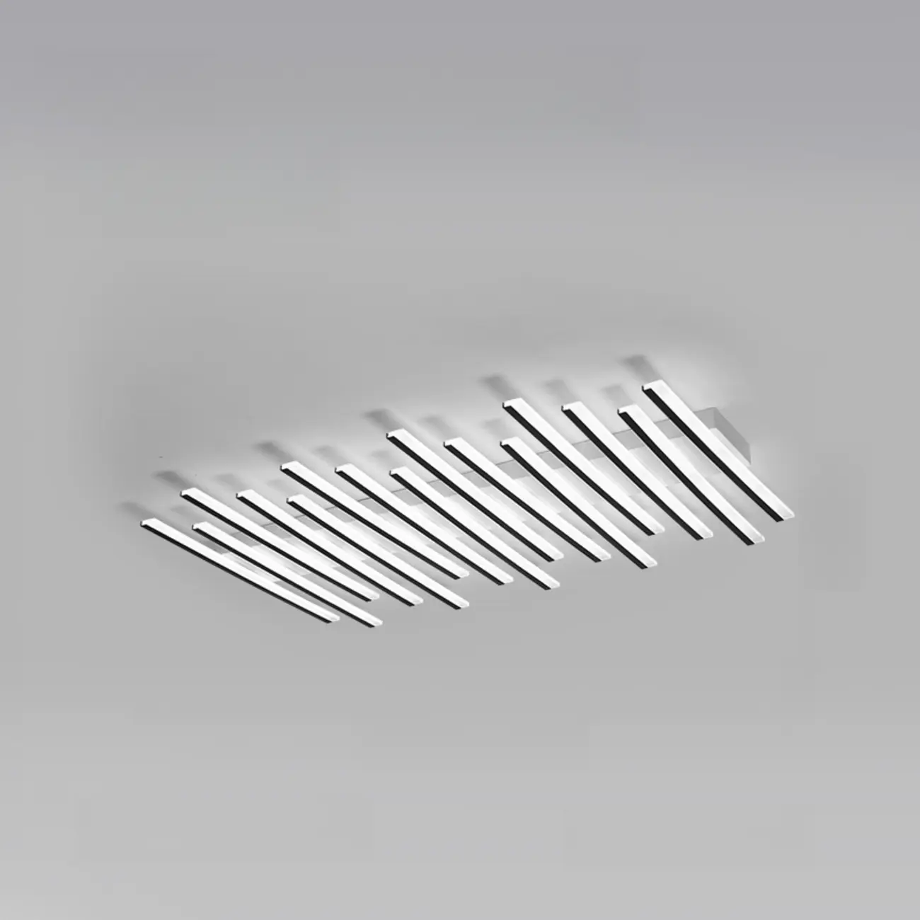 Geometric LED Semi Flush Ceiling Light with Acrylic Shade