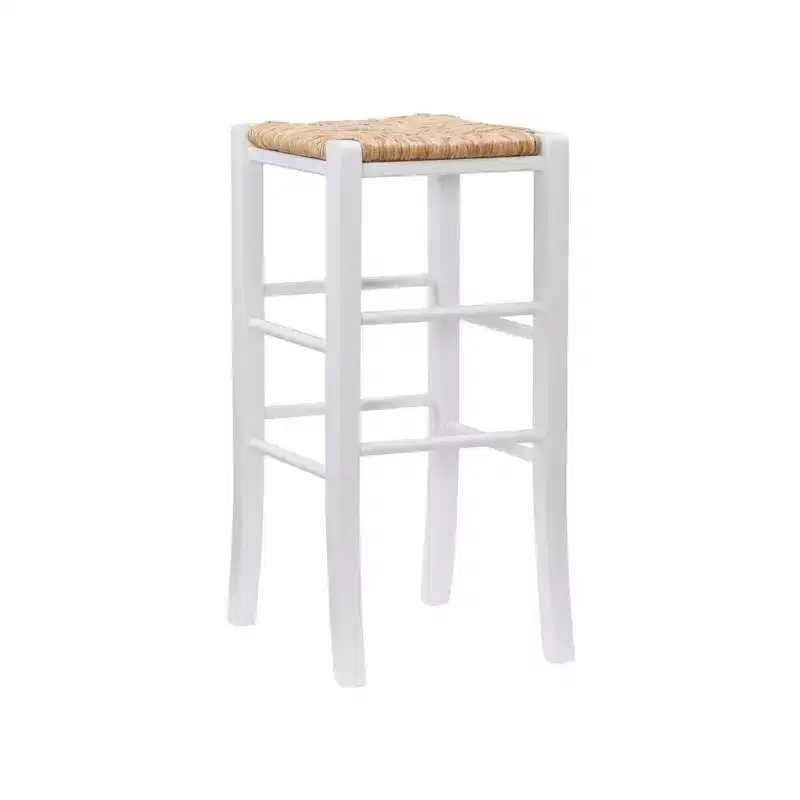 HomeStock Gianna Backless Barstool White Set Of 2