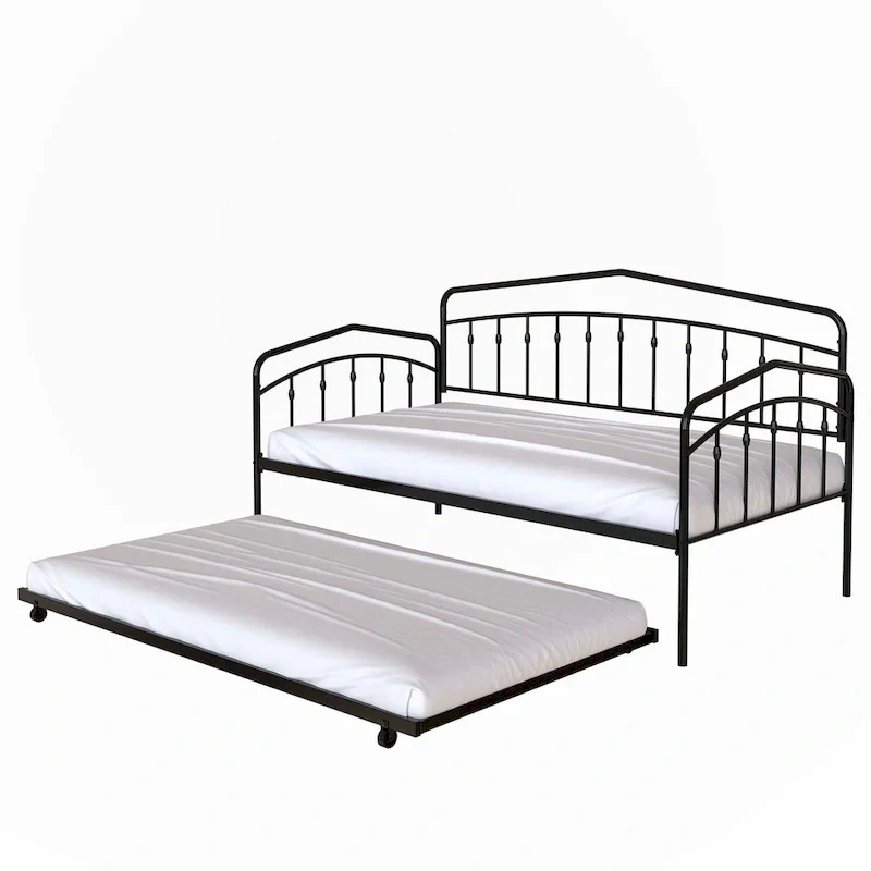 twin daybed with twin trundle, Black