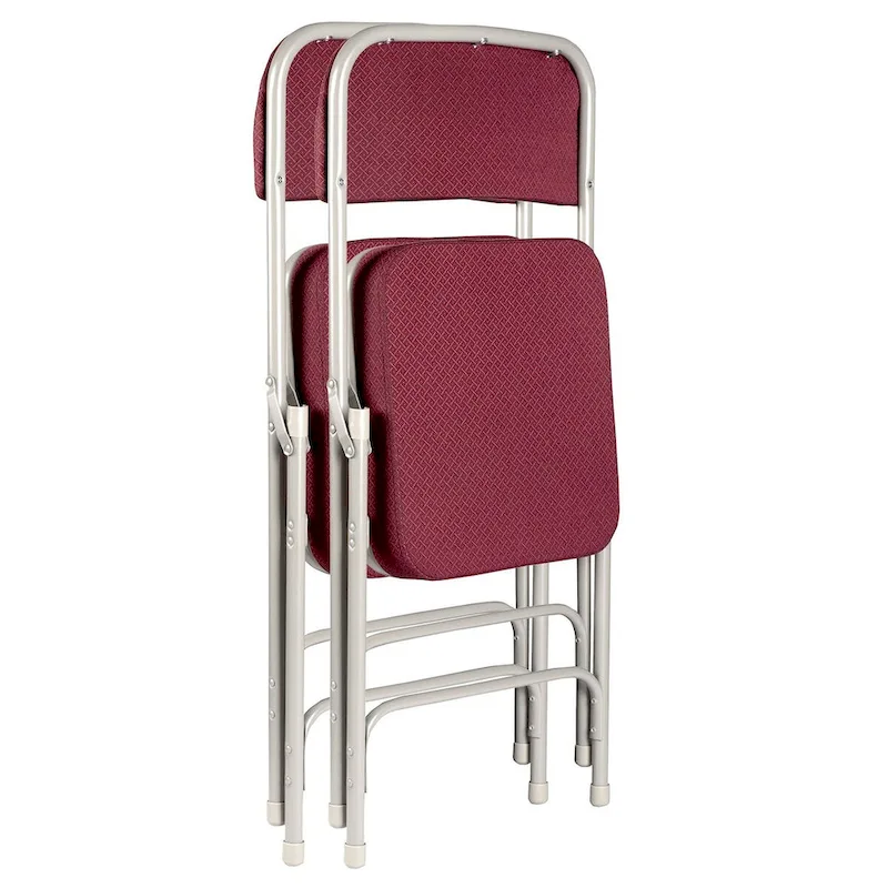 Hampden Furnishings Bernadine Collection Deluxe Fabric Padded Folding Chair, Pack of 2