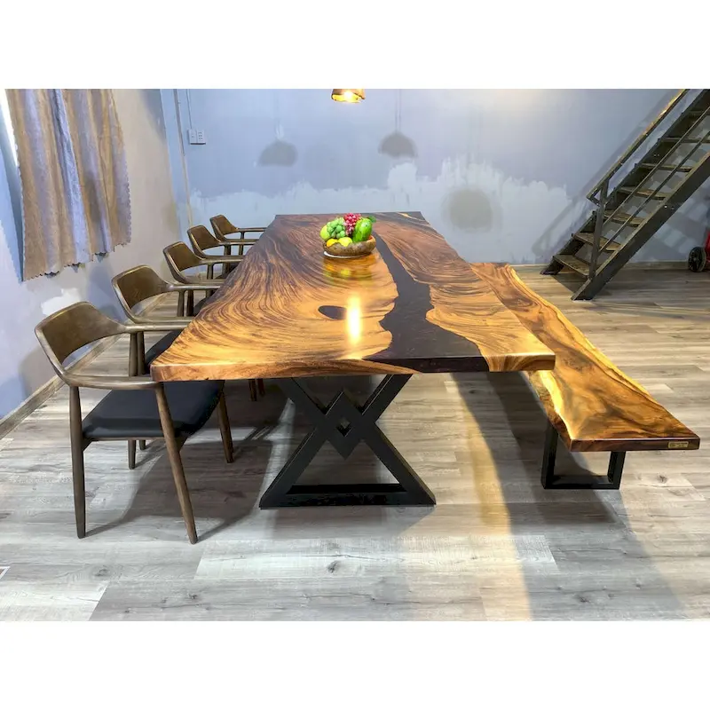 Sundaland 118 Large Slap Live Edge Dining Table
