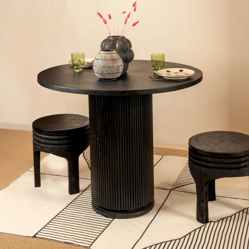 Paulownia Wood Carved Stool