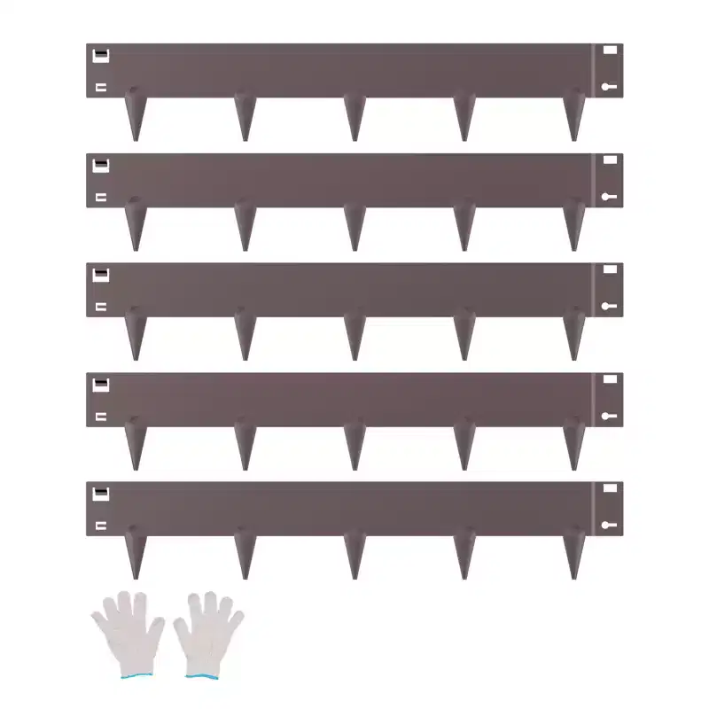 VEVOR Steel Landscape Edging, 5 Packs 39 x 4 in Rust-Resistant Metal Landscape Edging, Bendable Garden Edging Border, Heavy Duty Lawn Edging, Brown