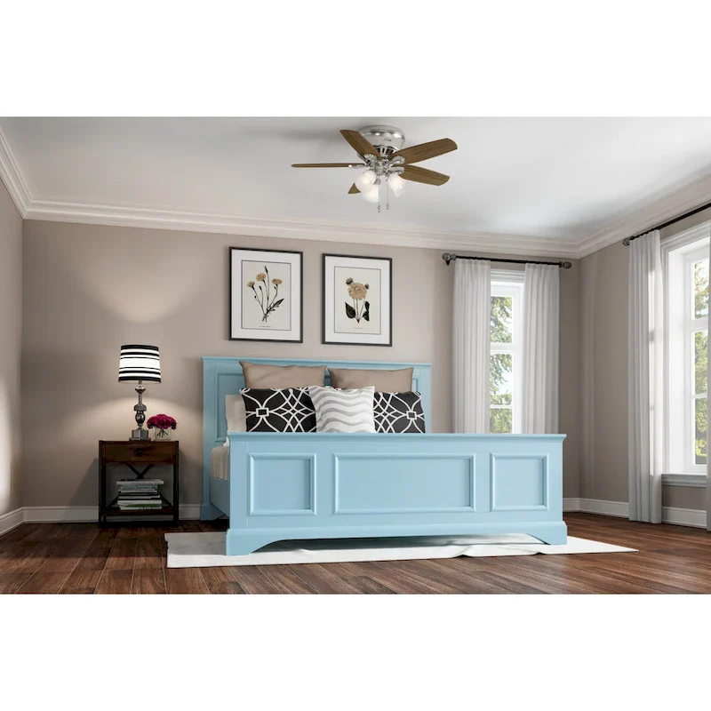 Hunter 42  Builder Low Profile Ceiling Fan with 3-Light LED Light Kit and Pull Chain