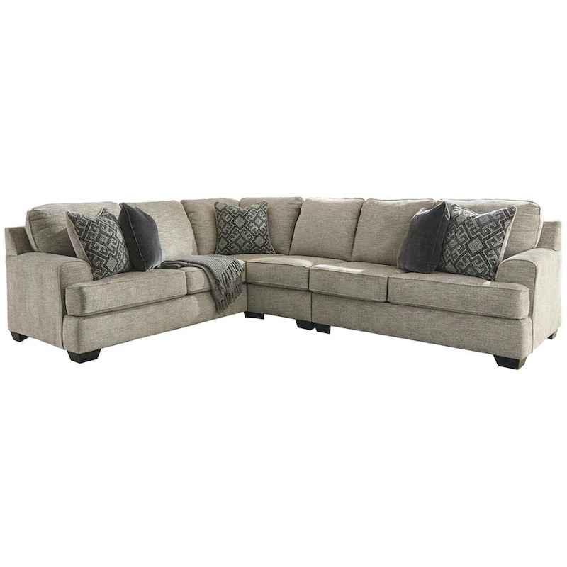 Signature Design by Ashley Bovarian Beige and Grey 3-Piece Sectional Sofa