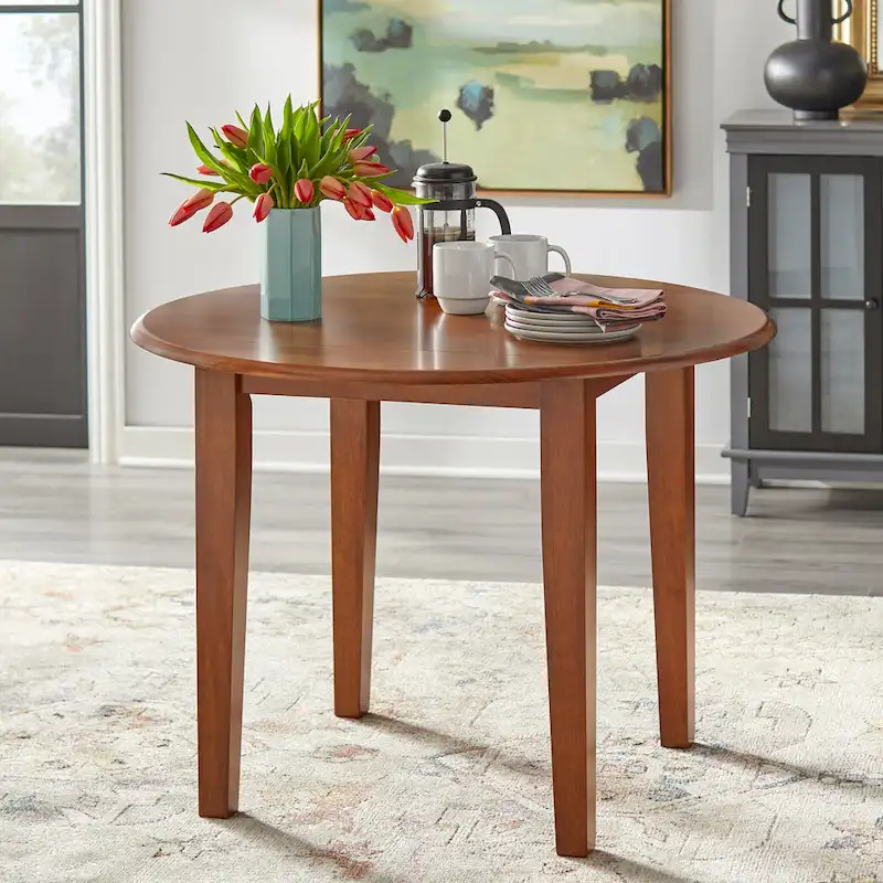Simple Living Rollo Solid Wood Drop Leaf Dining Table