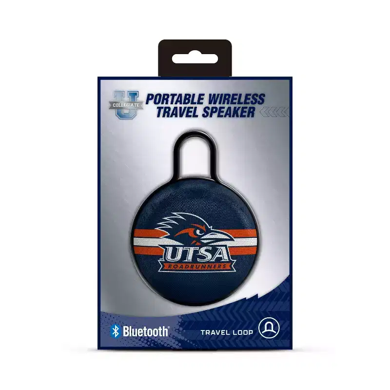 NCAA UTSA Roadrunners Circle Clip Speaker