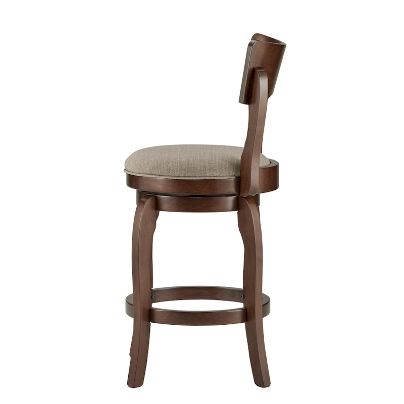 Lyla 24-inch Brown Counter Height Swivel Stool by iNSPIRE Q Classic