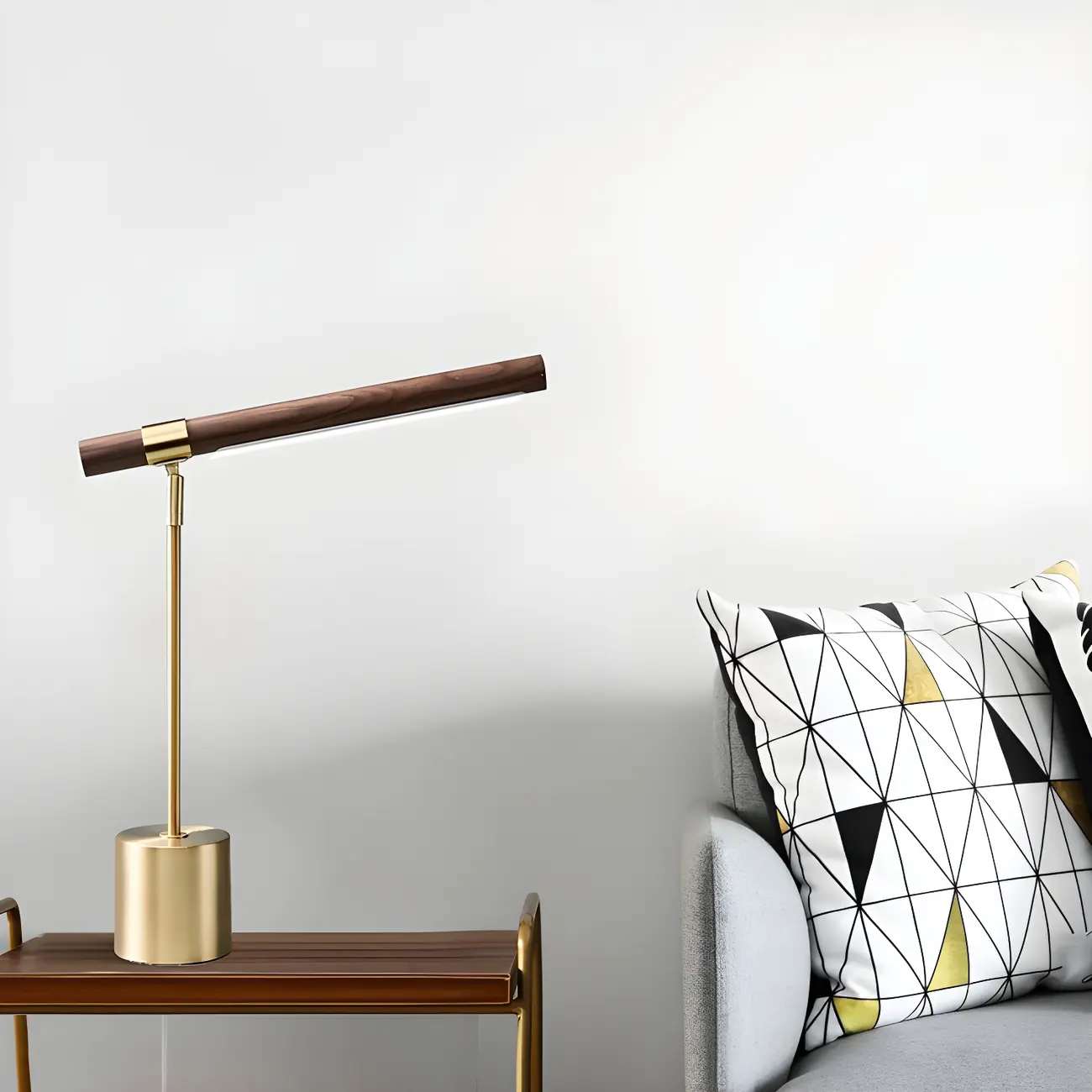 Bedside Modern Linear Gold LED Acrylic Table Lamp Dimmable