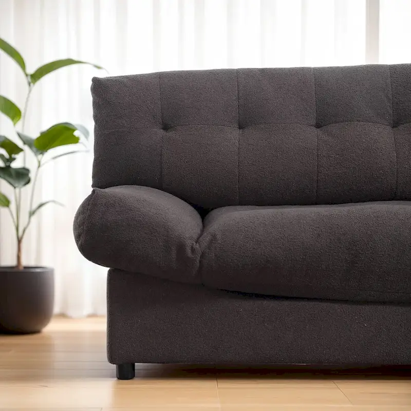 96 Cloud Style Sectional Loveseat Sofa,Modern Velvet Fabric Couches