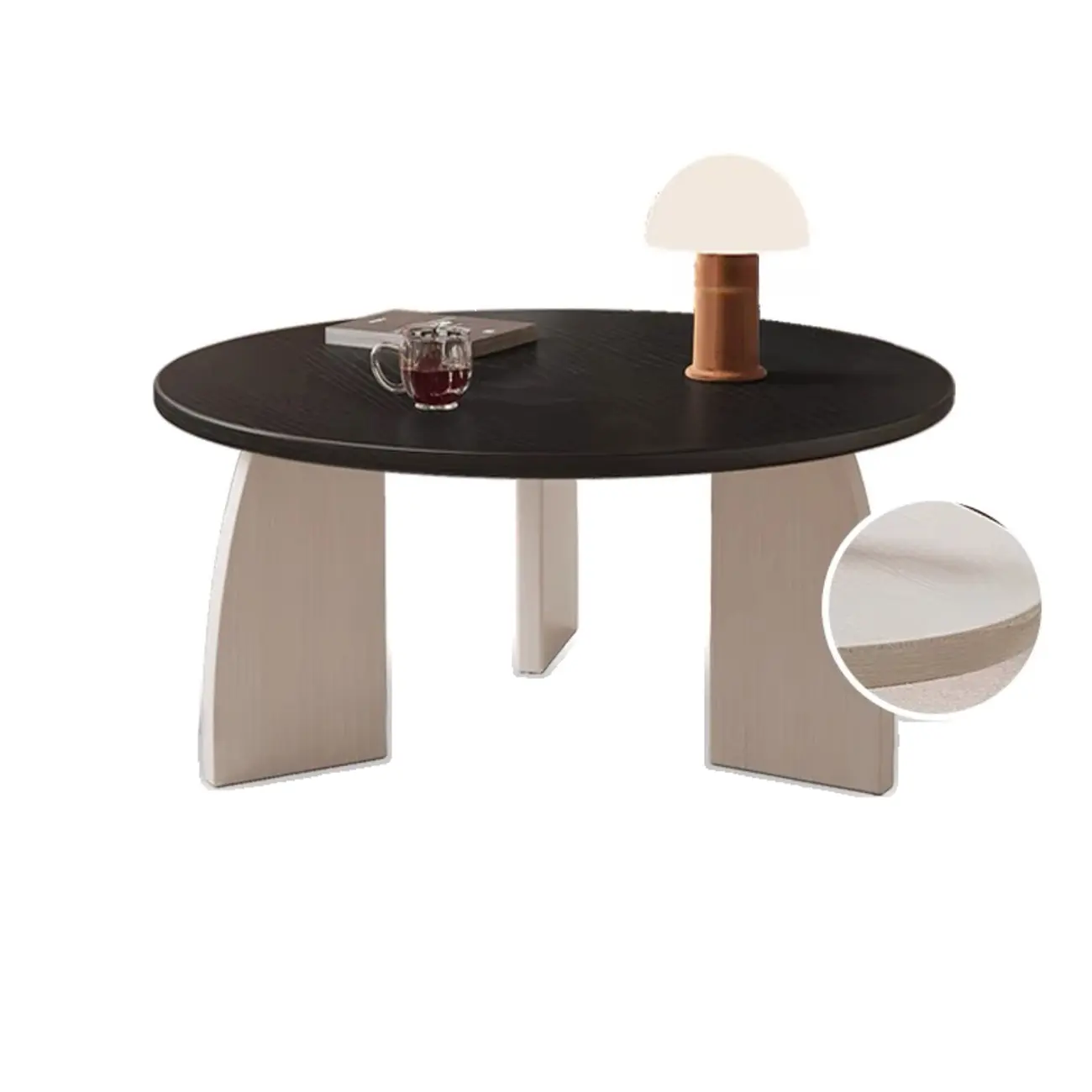 Modern Wooden Round Coffee Table
