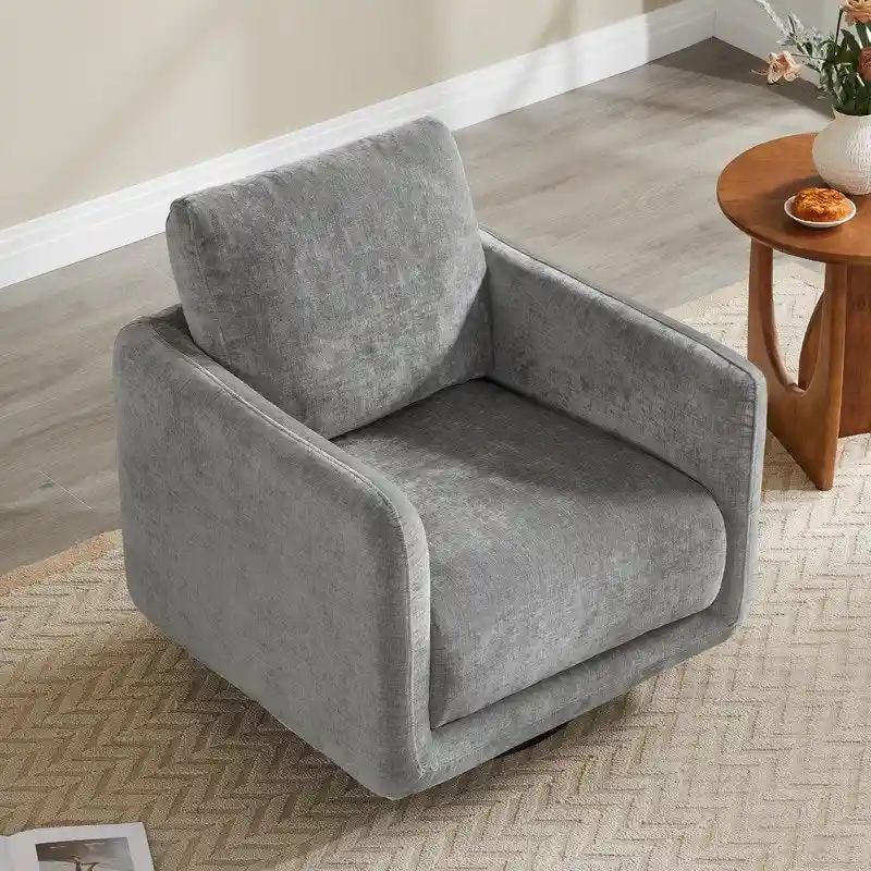 Rebecca Swivel Accent Chair Armchair with Back Cushion