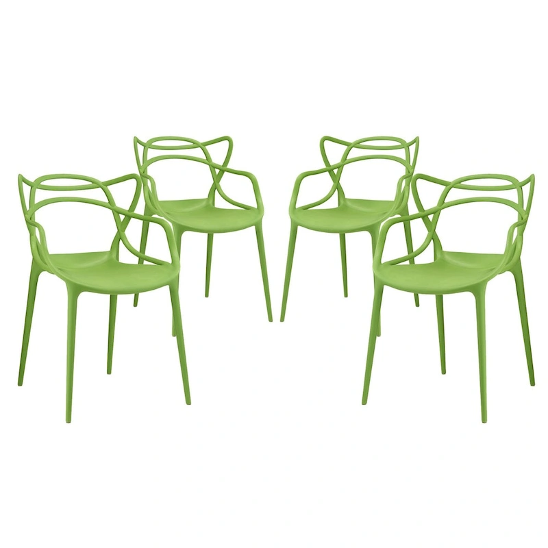 Entangled Plastic 4-piece Chair Set