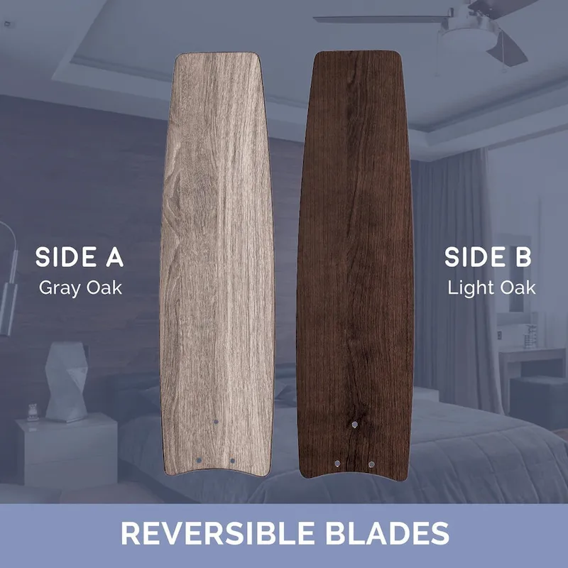 Copper Grove Andreas 52-inch Brushed Nickel LED Ceiling Fan with 3 Barnwood Blades