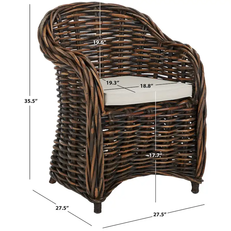 Styliani Natural Rattan Club Chair - 27.5  x 27.5  x 35.5  - 28Wx28Dx36H