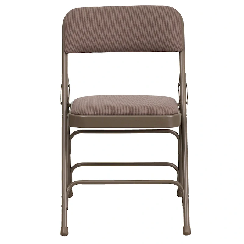 4 Pack Curved Triple Braced & Double Hinged Metal Folding Chair
