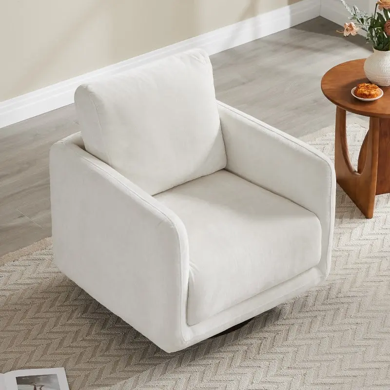 Rebecca Swivel Accent Chair Armchair with Back Cushion