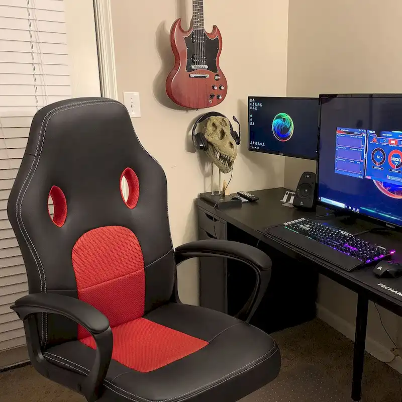 High Back Black Leather Office Gaming Chair