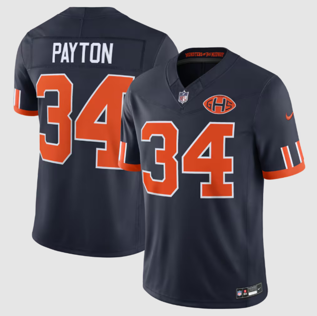 Chicago Bears Walter PaytonNavy 2026 Rivalries Collection Stitched Limited Jersey