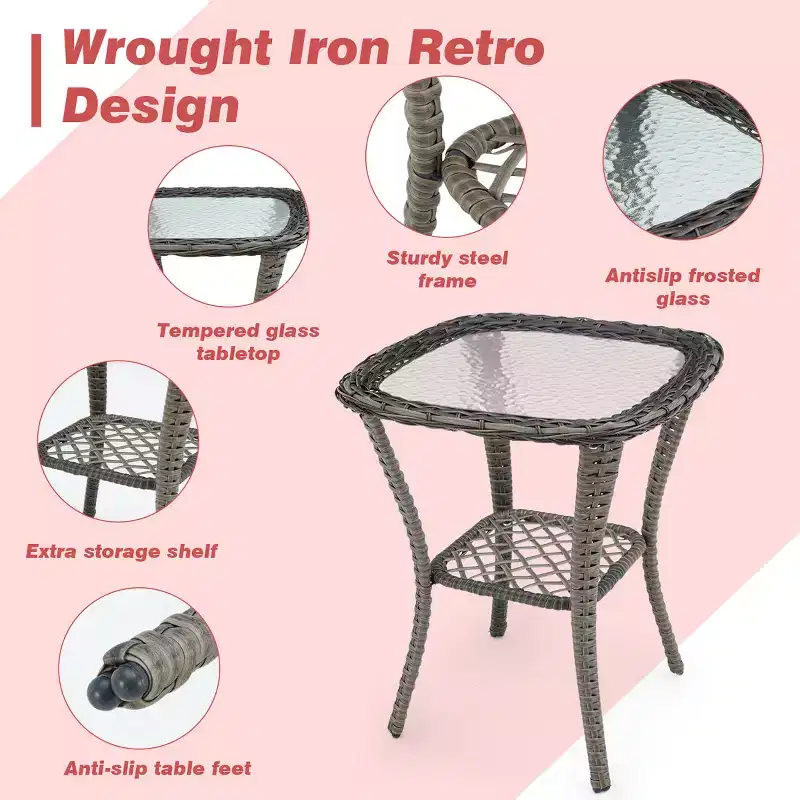 EROMMY 2 - Person Patio Conversation Sets with Cushions