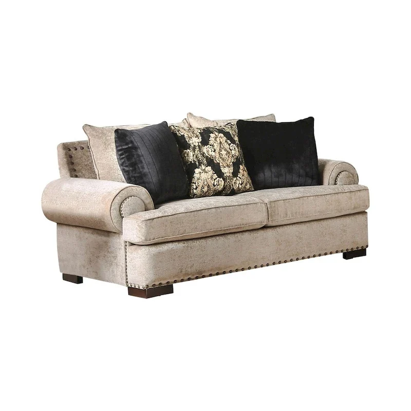 Jula Traditional Linen 2-piece Sofa Set